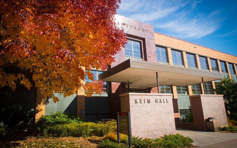 keim hall exterior in fall