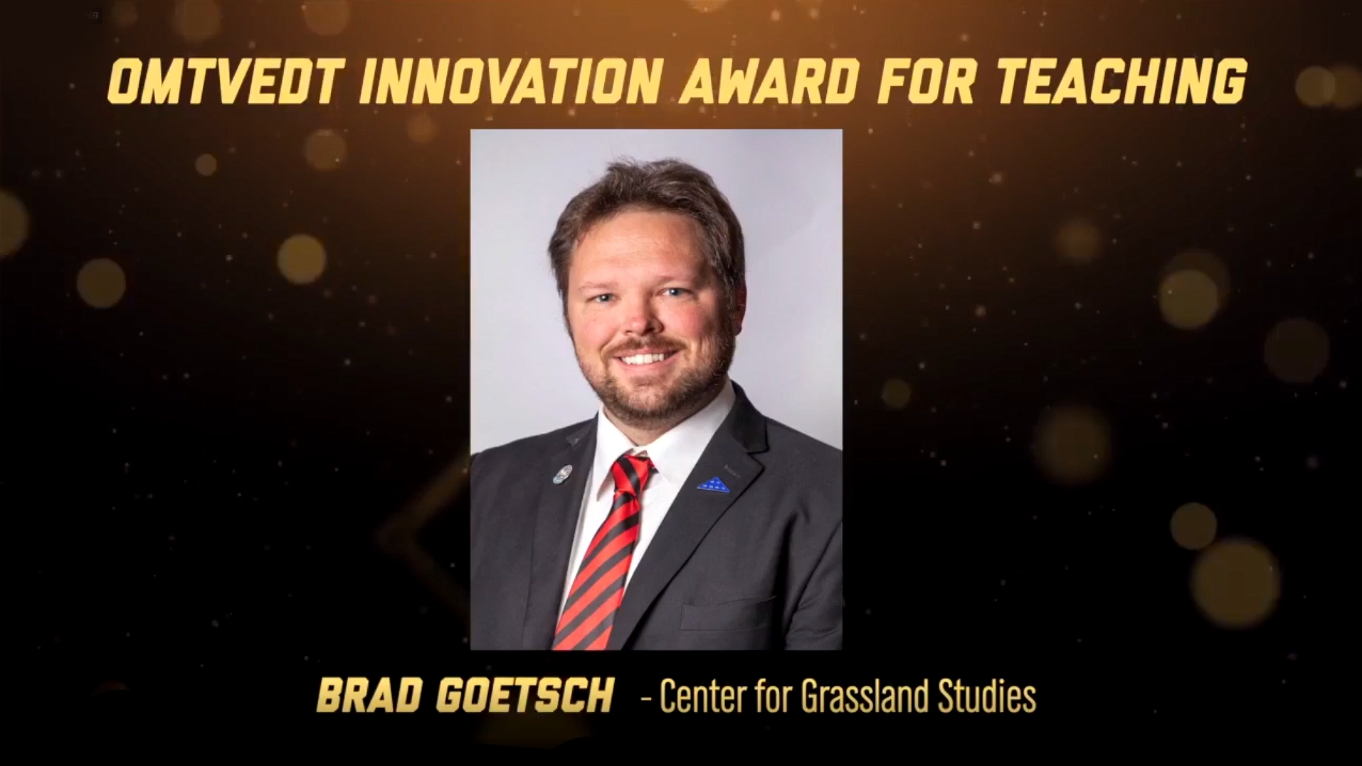 Brad Goetsch Wins Omtvedt Innovation Award for Teaching